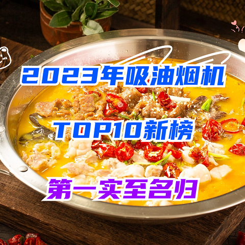 2023年吸油烟机TOP10新榜：华帝第三，西门子第五，第一实至名归