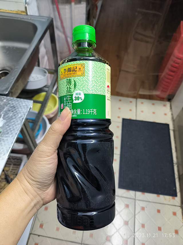 李锦记 薄盐生抽1.19KG*1瓶酱油