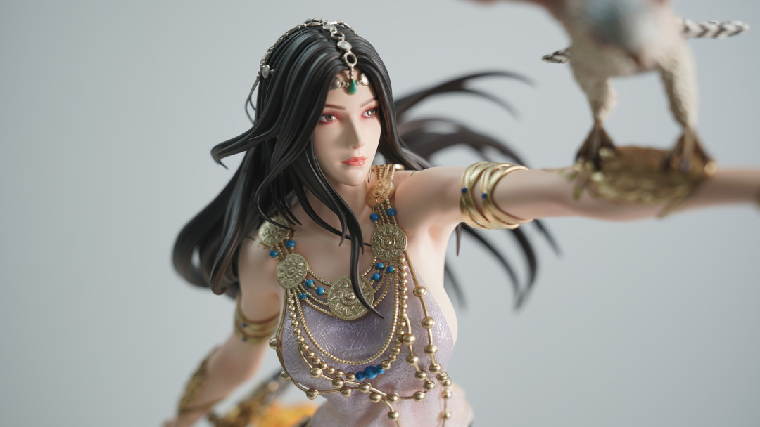 玩模总动员妩媚与矫健并存trieagles永劫无间14雕像迦南金羽圣鹰开箱