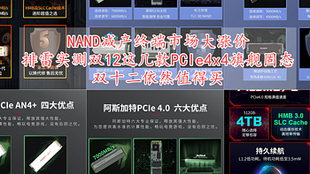 什么硬件值得选 篇四十三：NAND减产大涨价 双12排雷这几款PCIe4x4旗舰固态依然值得买