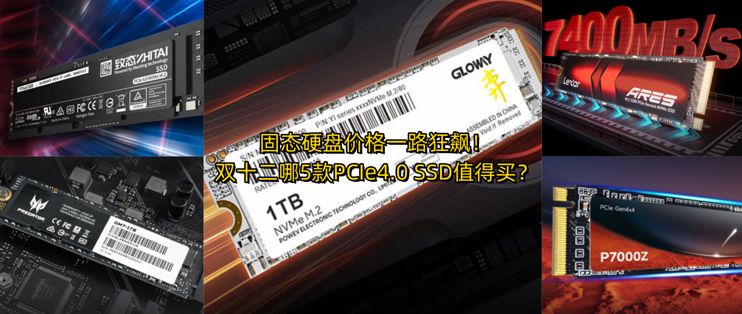 肥宅日常篇一百零八：固态硬盘价格一路狂飙！双十二哪5款PCIe4.0 SSD