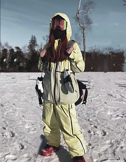 Flow Theory滑雪裤女单双板2023新款防水保暖装备撞色男雪裤 黑色（单裤子） S