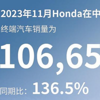 本田11月终端销量数据公布：10,6654辆，23年已突破100万辆