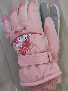 火炬人冬季手套，加绒加厚卡通女中大童滑雪保暖手套