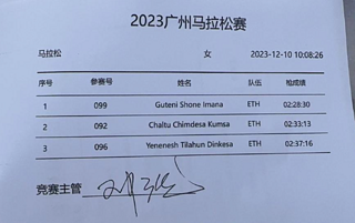 2023广州马拉松跑鞋荣誉榜单