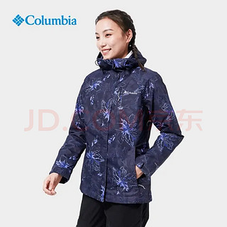 哥伦比亚（Columbia）女银点可拆卸内胆三合一冲锋衣滑雪服