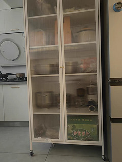厨房橱柜靠墙一体置物柜