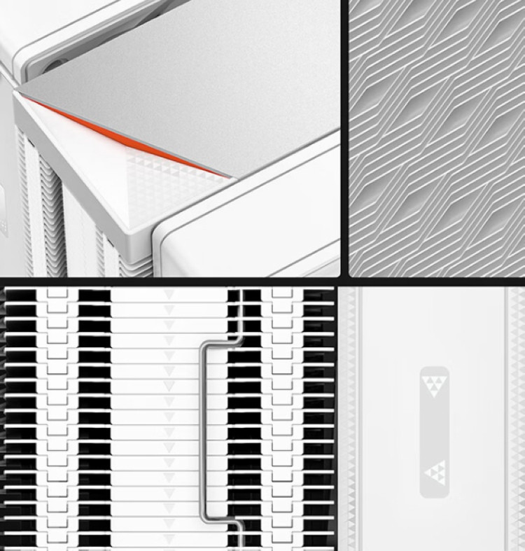 超频三发布 “臻”RZ620 白色特别版高端散热器，6热管双塔、风扇三挡物理调速