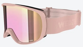 迪卡侬滑雪防雾护目镜WEDZE6S7，经典柱面双层 可戴近视镜