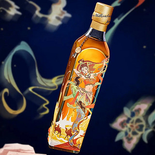 尊尼获加（JOHNNIE WALKER）蓝方 蓝牌 调和 苏格兰威士忌 独家订制礼盒 敦煌限定款 500ml 蓝牌500ml 