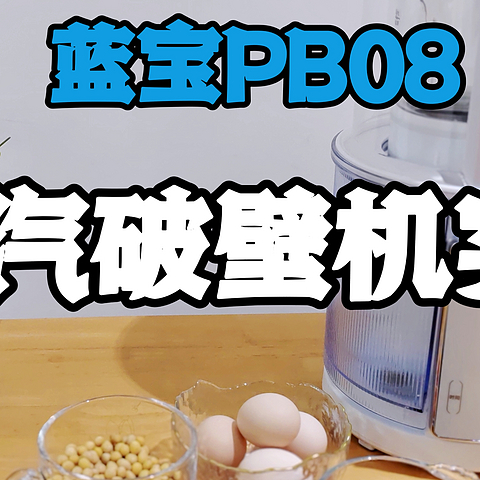 新款破壁机？15分钟一杯浓香豆浆！蓝宝PB08蒸汽破壁机实测分享