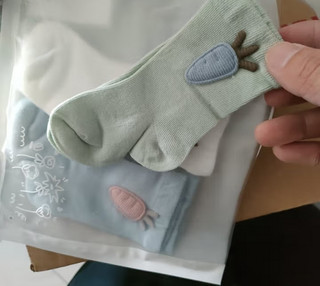 十月结晶婴儿袜3双透气男女宝宝透气宝宝新生儿中筒可爱超萌四季通用