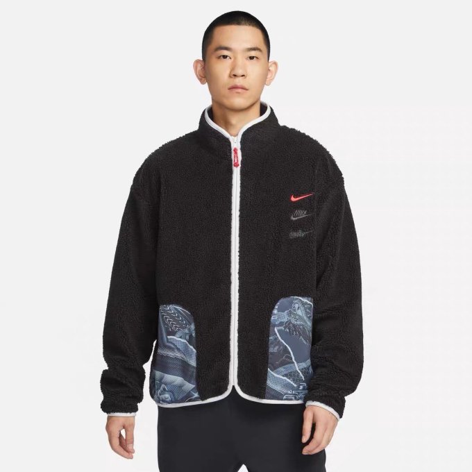 耐克男外套怎么样 nike sportswear 男子仿羊羔绒夹克:温暖舒适,超