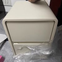 实木床头柜卧室奶油风
