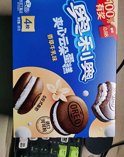 奥利奥（Oreo）夹心云朵蛋糕 糕点 牛乳味+桃桃味 共12枚264g（内容物随机）