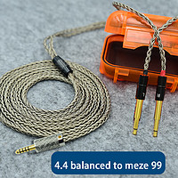 定制定制meze99classicsantonionoir平衡耳机3.5升级线44.4平衡0.75米