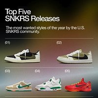 SNKRS 2023年度最受欢迎的五双鞋款，其中两双倒钩！