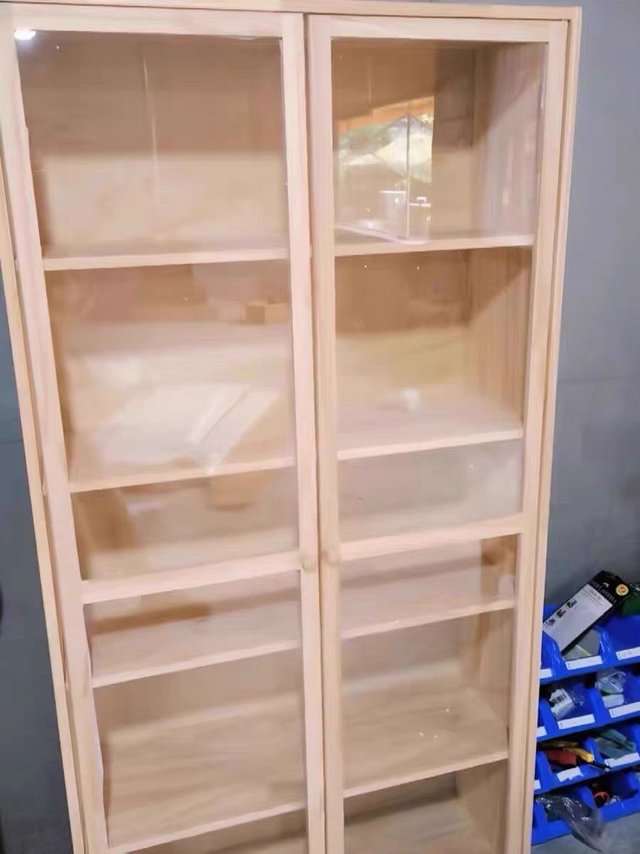 实木书柜落地一体家用