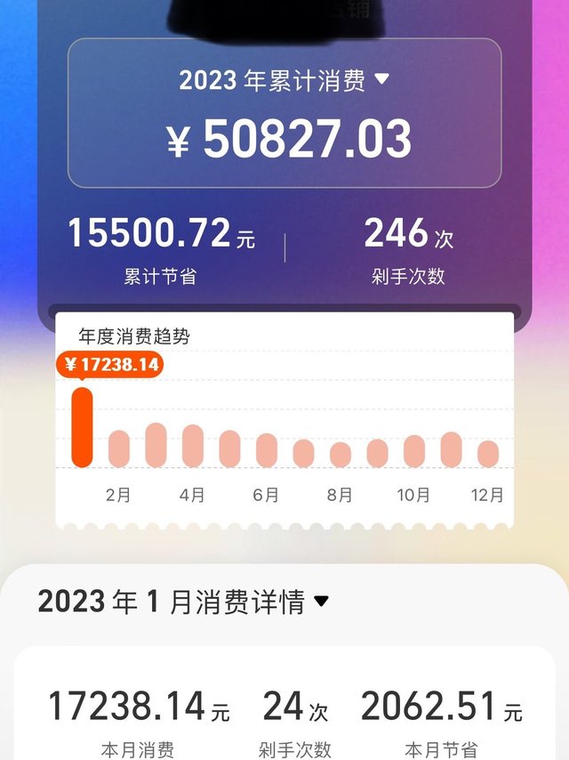 2023年在淘宝消费了五个达不溜，还是比2022年少了毛一个达不溜