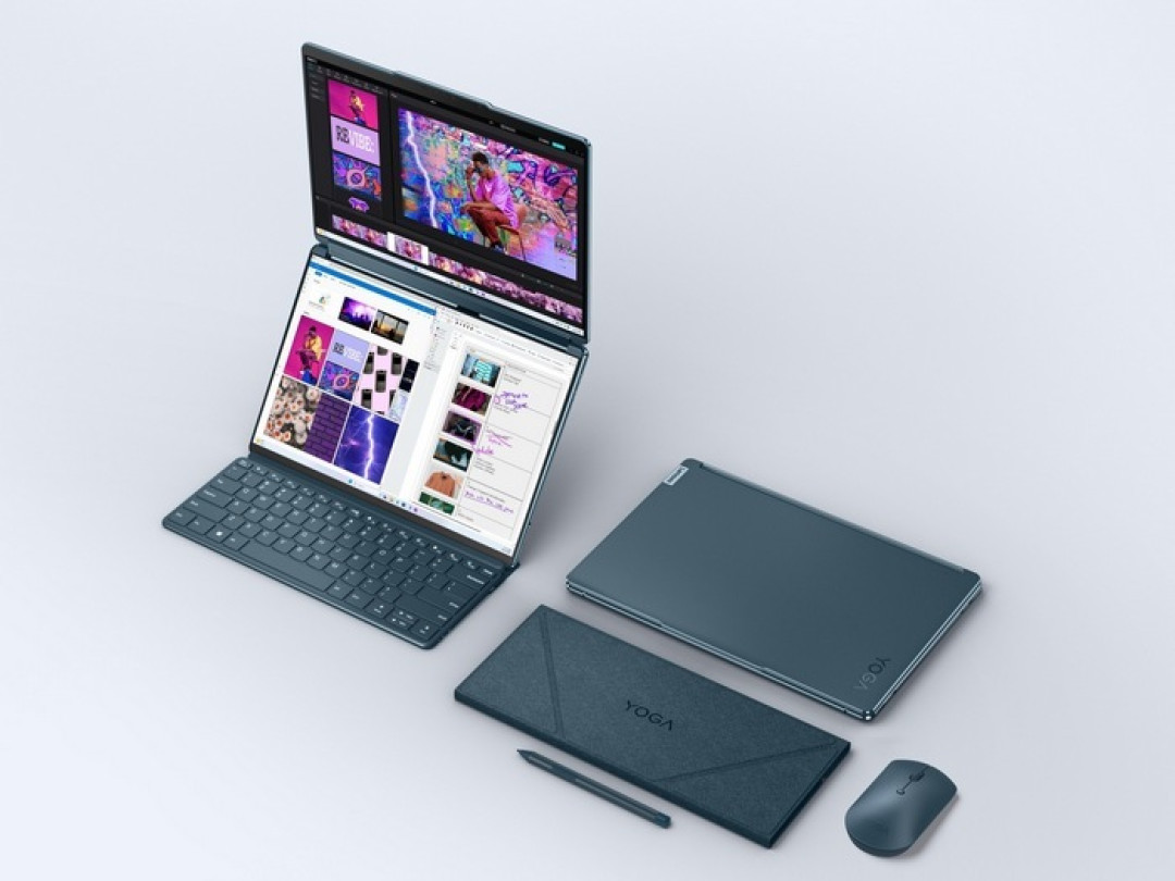 聚焦CES丨联想发布新款 Yoga Book 9i 双屏变形本,升级英特尔酷睿Ultra U处理器