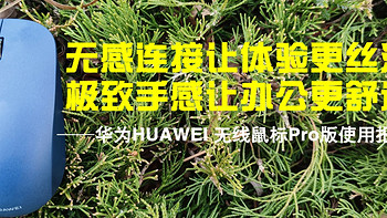 无感连接让体验更丝滑，极致手感让办公更舒适——华为HUAWEI 无线鼠标Pro版使用报告