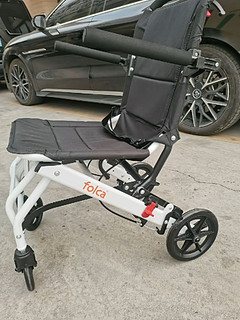 folca飞机轮椅轻便折叠老人手推代步车便携式铝合金手动轮椅老年残疾人旅行手推车