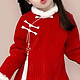  年度超值好物——萌娃拜年服女童旗袍裙童装加绒冬季新款儿童小童新年红色连衣裙　