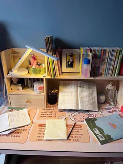实木书柜桌面置物架