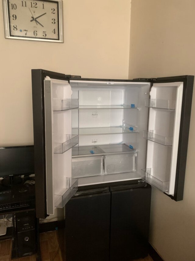 海尔（Haier）467升彩晶一级双变频风冷无霜十字双开门三档变温超薄厨装一体冰箱