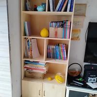 实木书柜家用靠墙收纳柜子