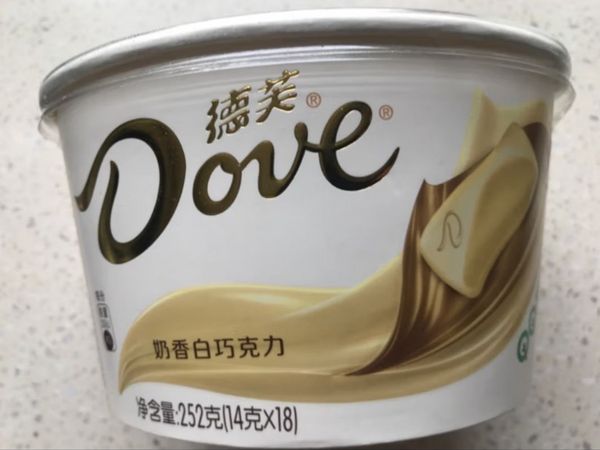 德芙（Dove）奶香白巧克力分享碗装