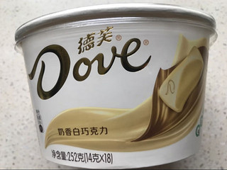 德芙（Dove）奶香白巧克力分享碗装