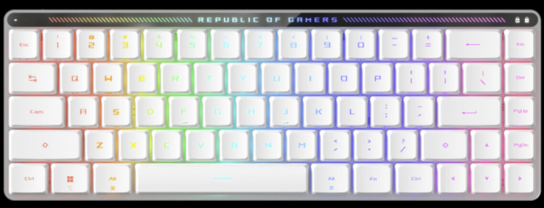 华硕发布 ROG Falchion RX Low Profile 迷你机械键盘、超薄轴、带触摸屏