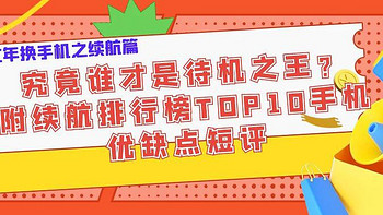 剁手好物推荐 篇一百零七：过年换手机之续航篇：究竟谁才是待机之王？附续航排行榜TOP10手机优缺点短评 