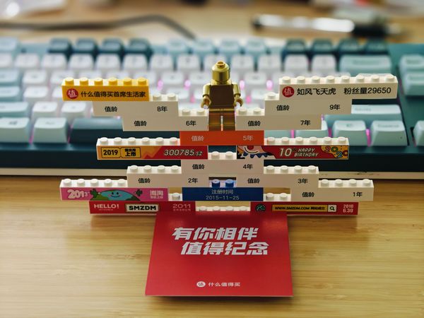 感谢值得买专属定制积木，让我们搭乘值得买强大的气流，尽情翱翔吧