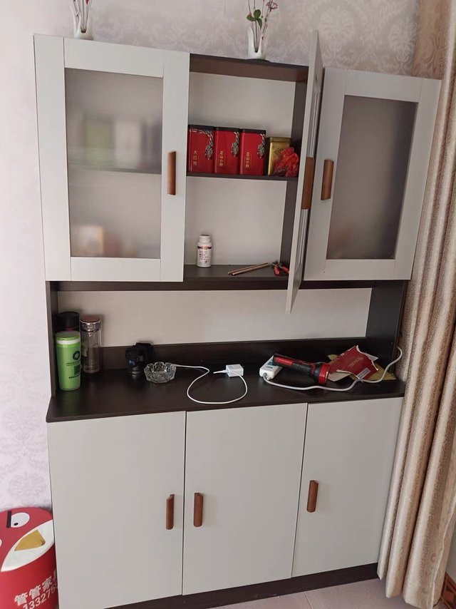 餐边柜加高一体靠墙收纳柜子