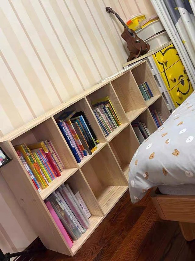 实木书柜落地格子柜
