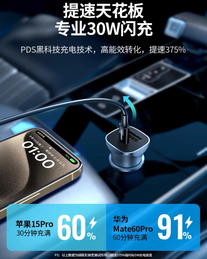 绿联车载充电器