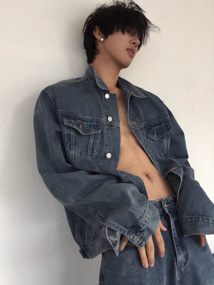 奇趣鱼男士夹克