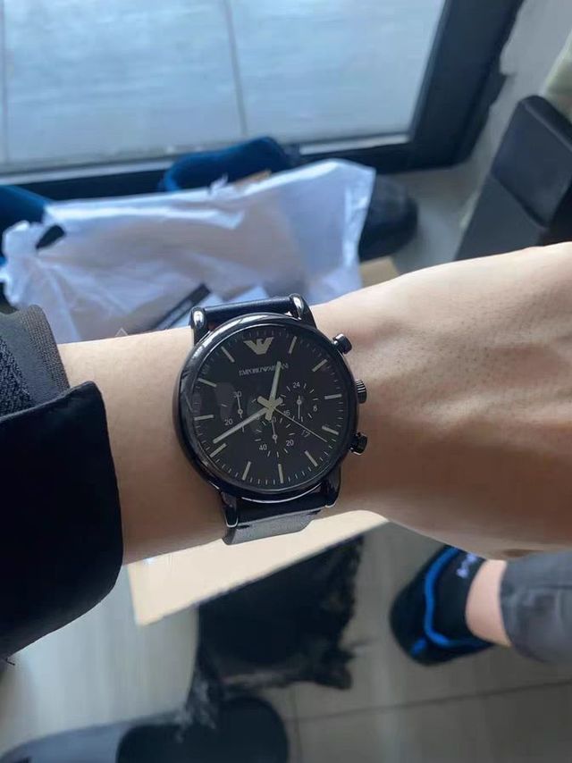 【情人节礼物】Armani阿玛尼手表男多功能运动黑武士石英表AR1918