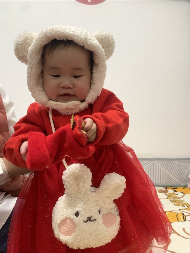 可爱的帽子，宝宝新年的新帽子