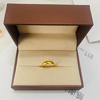 千足金素圈戒指，情人节必入的礼物