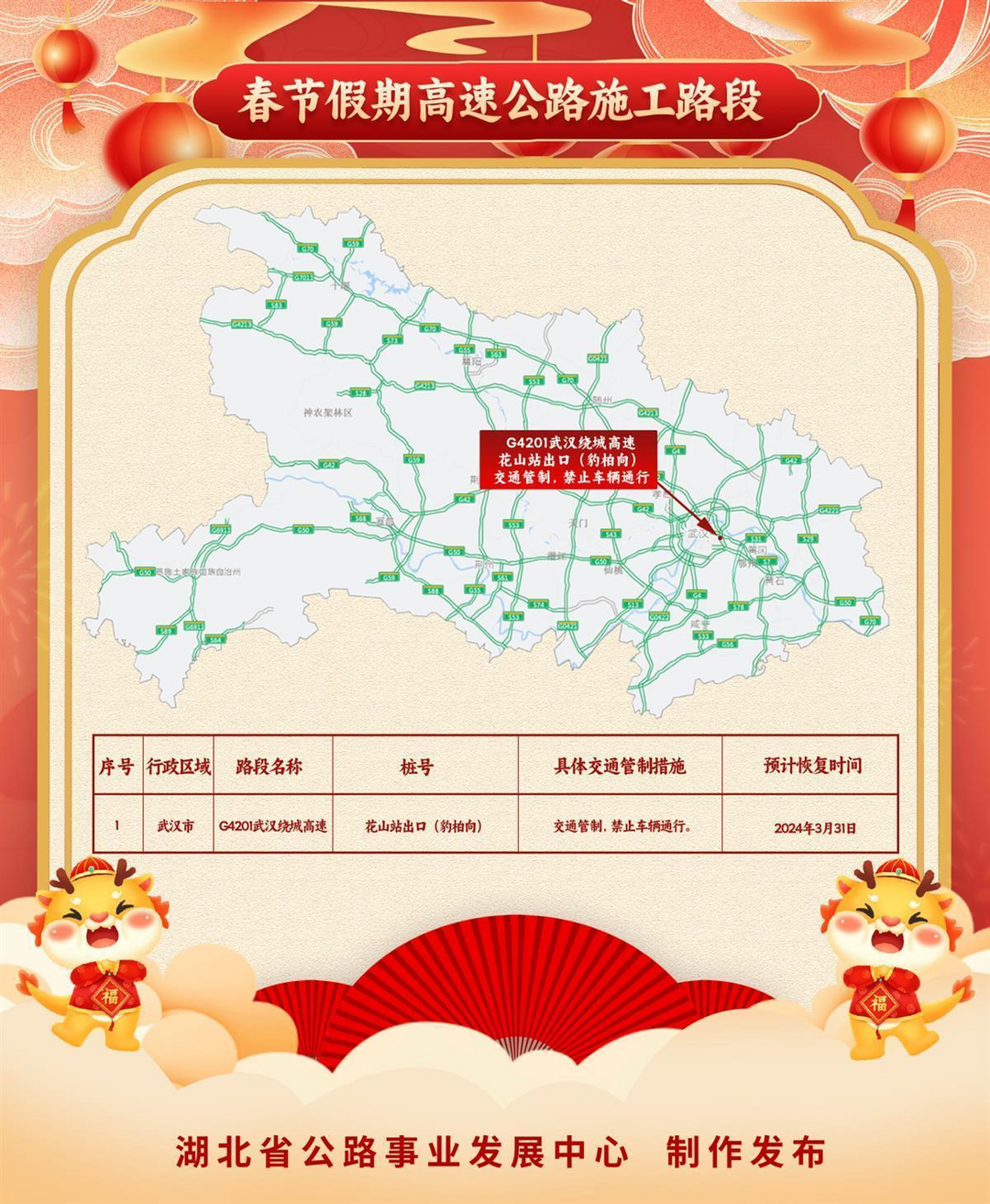 春节将至，湖北发布高速公路交通指南！
