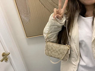 COACH/蔻驰官方 奥莱款女士Nolita19老花腋下包手拿包麻将包C3308