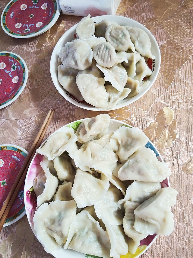 三鲜馅的饺子，最近几天的早餐～