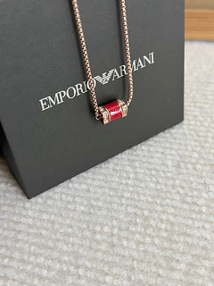 [情人节礼物]Armani阿玛尼小蛮腰红玫瑰项链女高级感精致送女友