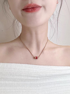 [情人节礼物]Armani阿玛尼小蛮腰红玫瑰项链女高级感精致送女友