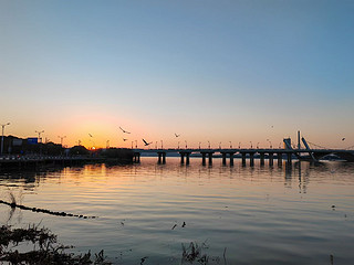 海鸥与夕阳的恋歌