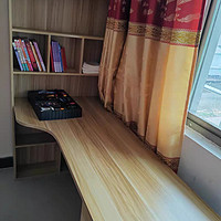 桌架一体书桌书架书柜转角电脑桌子