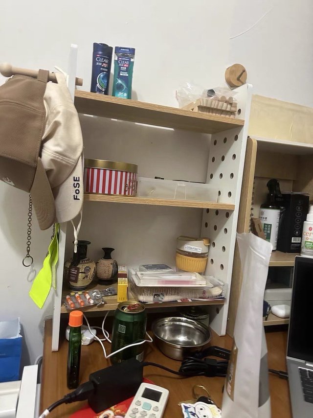 桌面置物架实木洞洞板收纳架